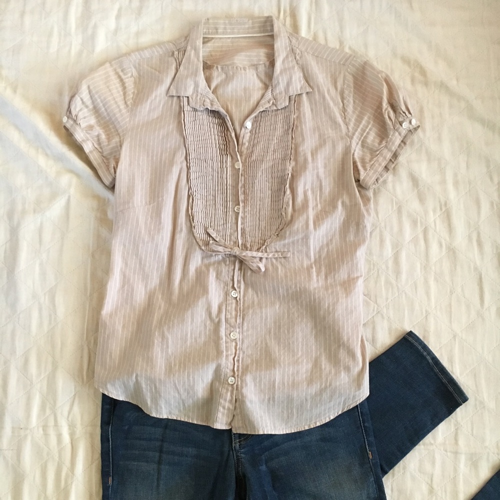 J.Crew striped tuxedo shirt